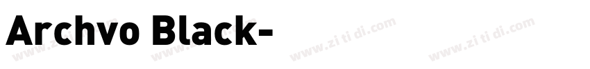 Archvo Black字体转换